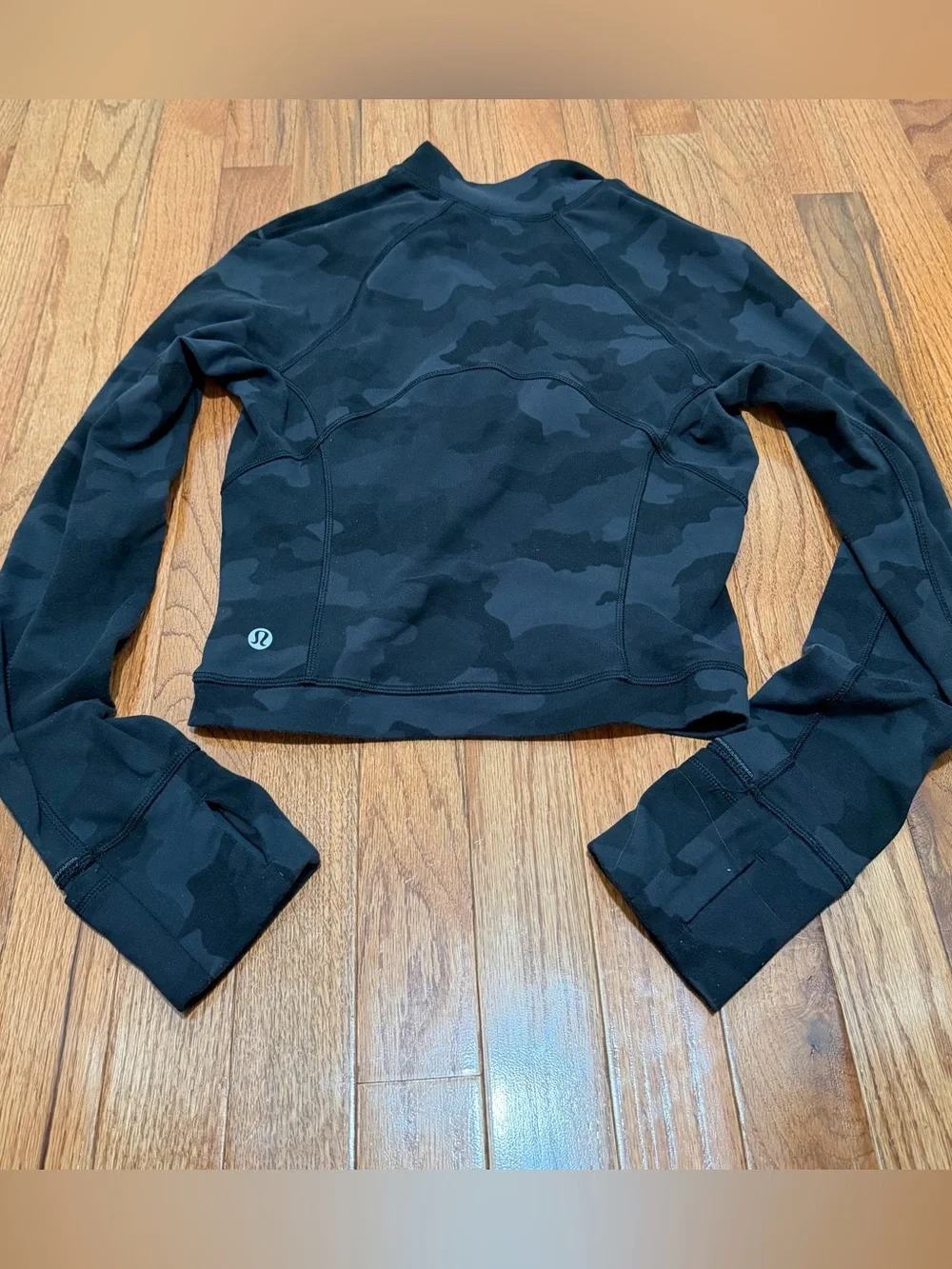 Women's Lululemon Black Camo Quarter-Zip Pullover